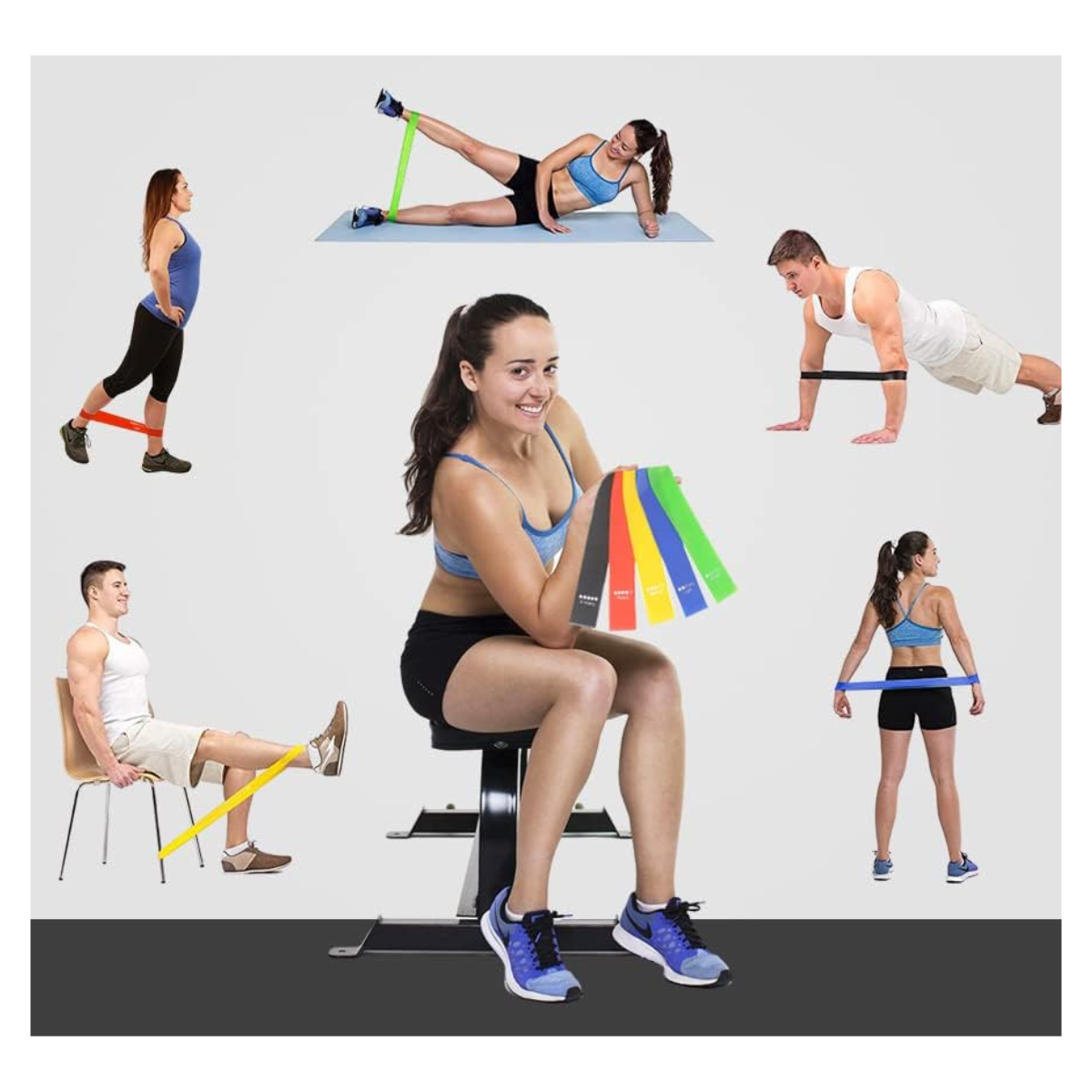 Set de 5 Bandas Elásticas de Fitness